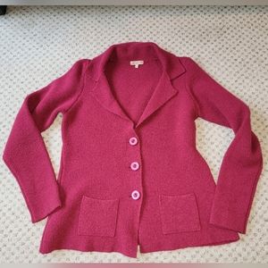 Elegant Fuchsia Cardigan Sweater